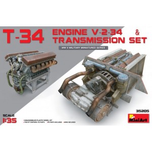 MINIART 35205 T-34 ENGINE V2 34 &TRANSMISSION SET